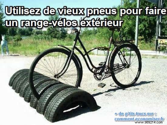 Eco-Friendly DIY Bike Rack from Recycled Tires: Gentle on Tires and Perfect for Your Garden