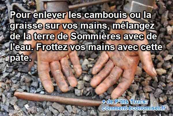 Clean Stubborn Grease from Mechanics Hands Naturally with Terre de Sommières