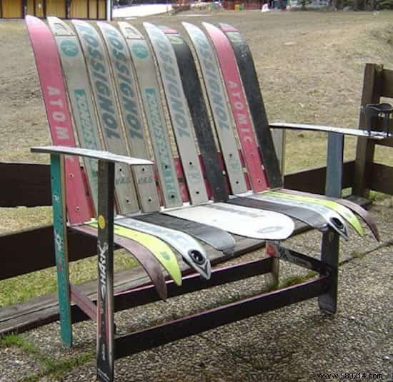 18 Ingenious Ways to Upcycle Old Skis Into Stylish Home and Garden Features