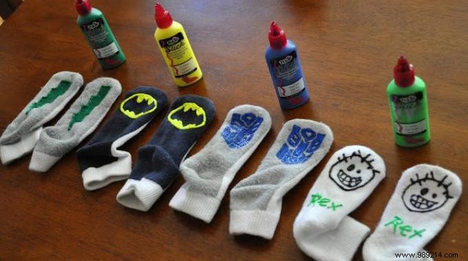 Parent-Tested DIY: Turn Kids  Chunky Socks into Safe Non-Slip Slippers