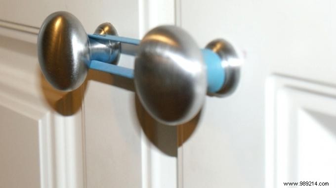 Proven DIY Childproofing Hack: Secure Closet Doors with Rubber Bands
