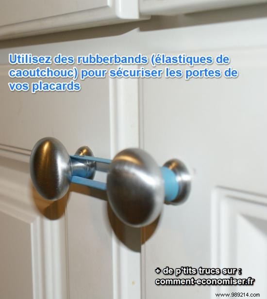 Proven DIY Childproofing Hack: Secure Closet Doors with Rubber Bands