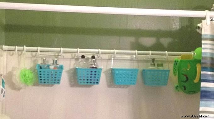 Genius Bathroom Hack: Organize Kids  Bath Toys with a Simple Shower Rod Trick