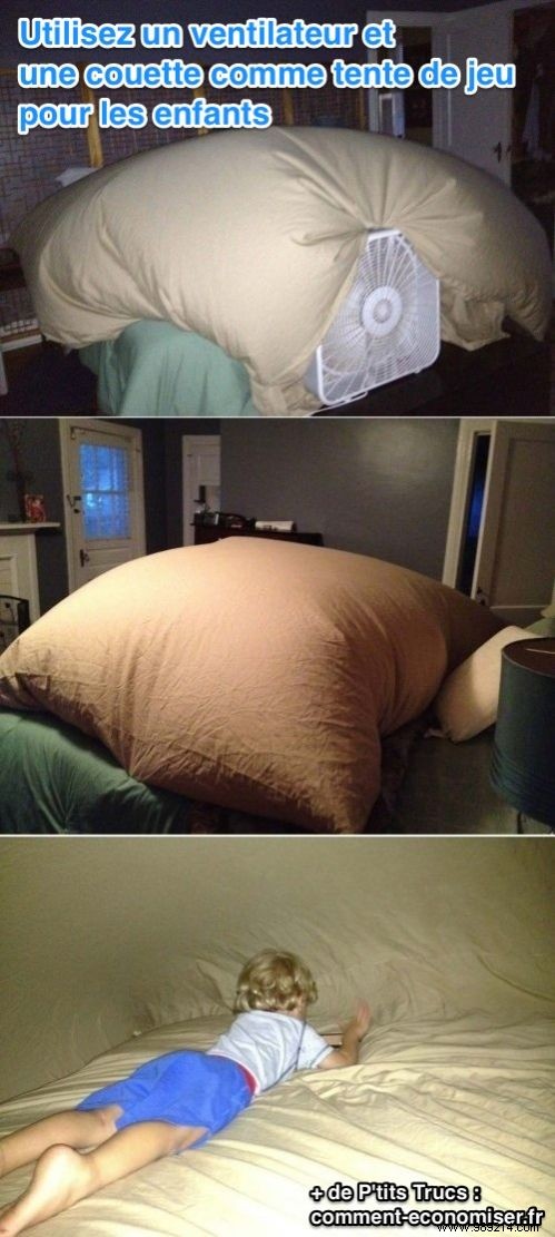 DIY Play Tent for Kids: Free, Easy Fun with a Duvet Cover and Fan