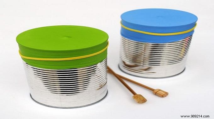 DIY Kids  Drum: Easy Recycled Tin Can Craft for Budding Musicians