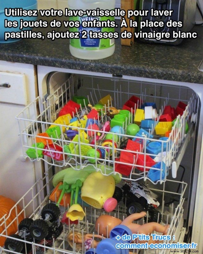 Simple, Natural Way to Clean and Disinfect Kids  Toys in the Dishwasher