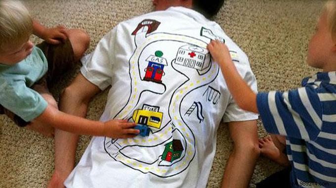 Genius Parenting Hack: Let Your Kids Give You a Back Massage While They Play