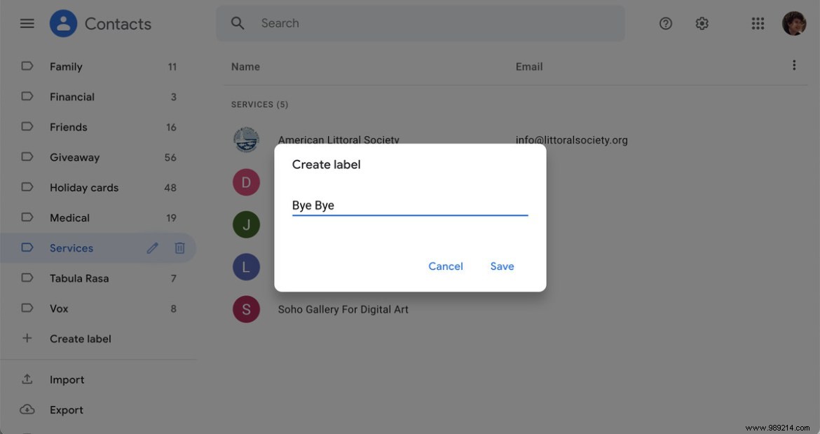 Declutter Your Google Contacts Without Permanently Deleting Them