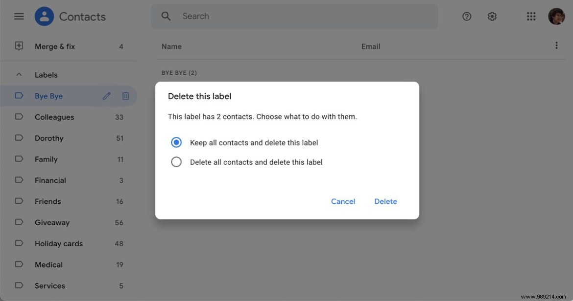 Declutter Your Google Contacts Without Permanently Deleting Them