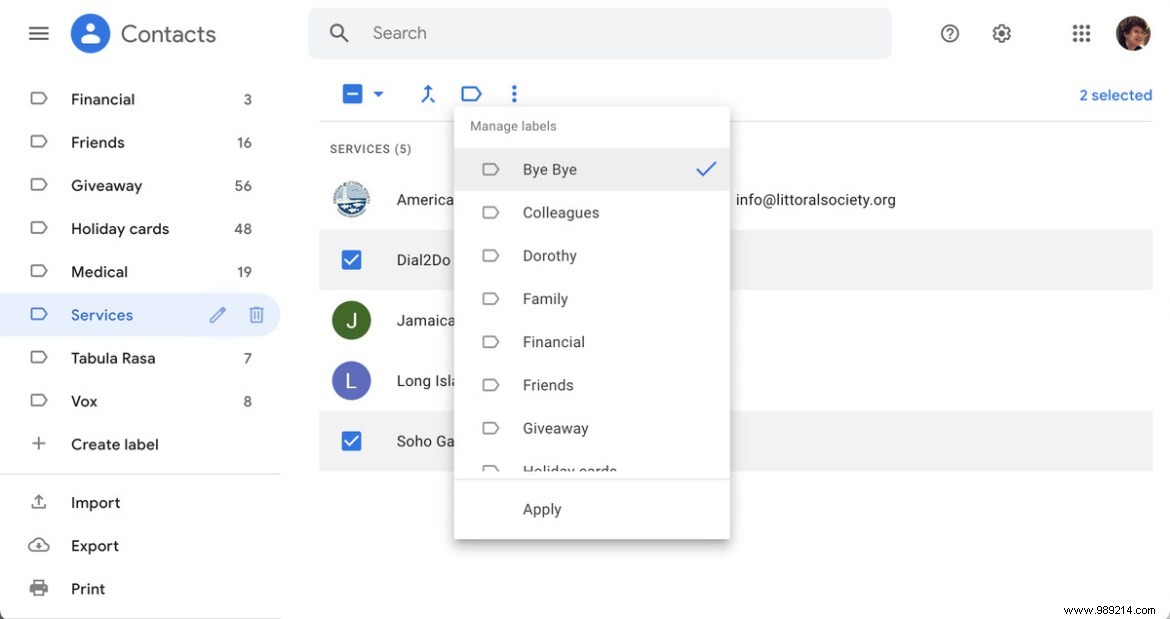 Declutter Your Google Contacts Without Permanently Deleting Them