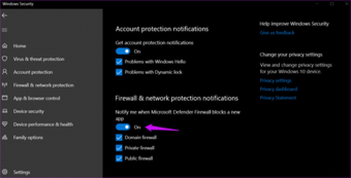 How to Enable or Disable Windows Firewall Notifications in Windows 10: 2 Proven Methods