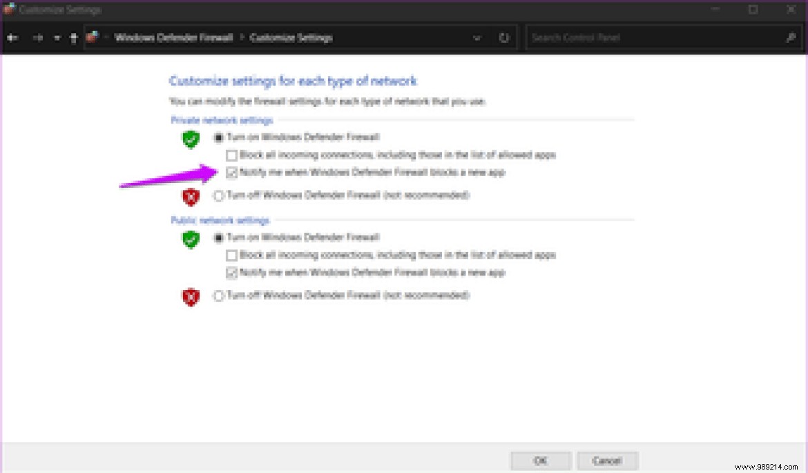 How to Enable or Disable Windows Firewall Notifications in Windows 10: 2 Proven Methods