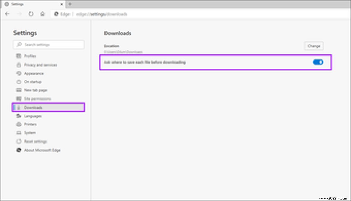 How to Change the Default Download Location in Microsoft Edge (Chromium)