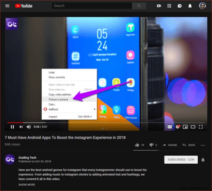 How to Use Picture-in-Picture Mode for YouTube Videos in Google Chrome