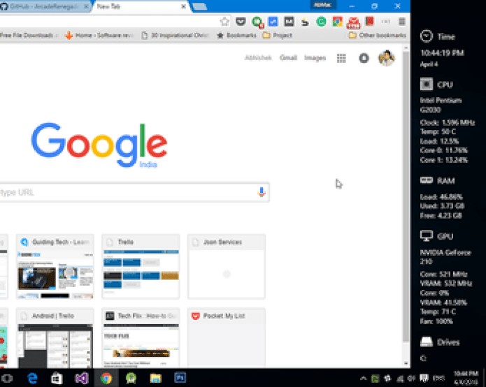 Real-Time Hardware Monitoring on Windows 10: Introducing Sidebar Diagnostics