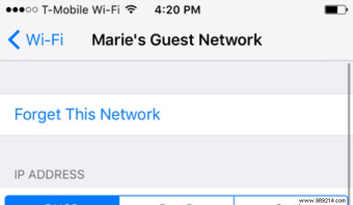 How to Restore the Missing  Forget This Network  Option in iOS Wi-Fi Settings
