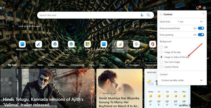 How to Disable Microsoft Edge s Daily Image or Video on New Tabs