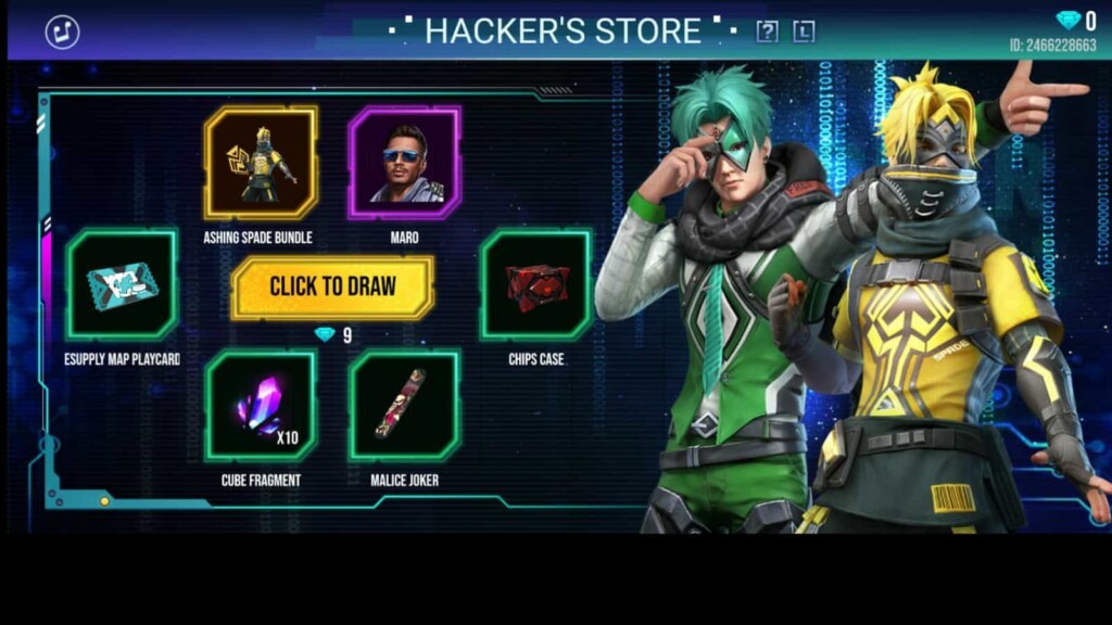 Garena Free Fire Hacker Shop  Jack of 4 Trades : Secure Exclusive Bundles, Weapons, and Rewards