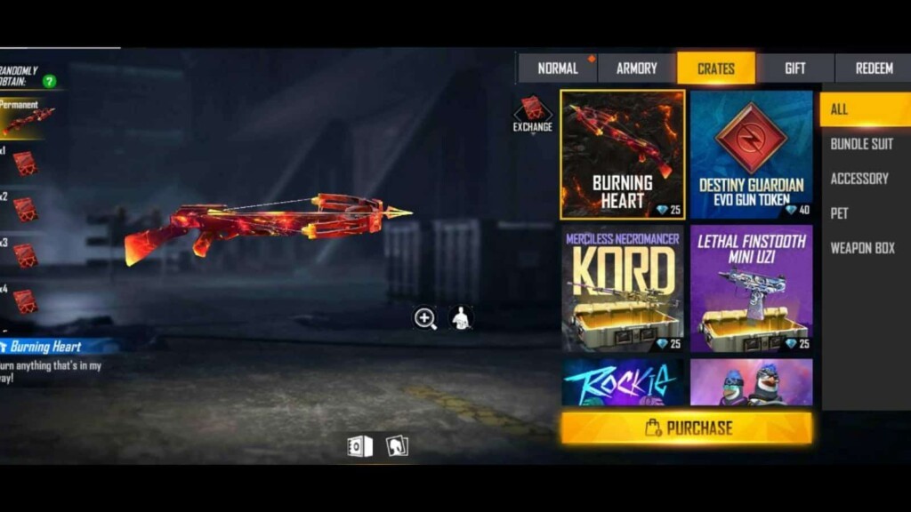 How to Unlock the Burning Heart Crossbow Skin in Free Fire Store: Step-by-Step Guide