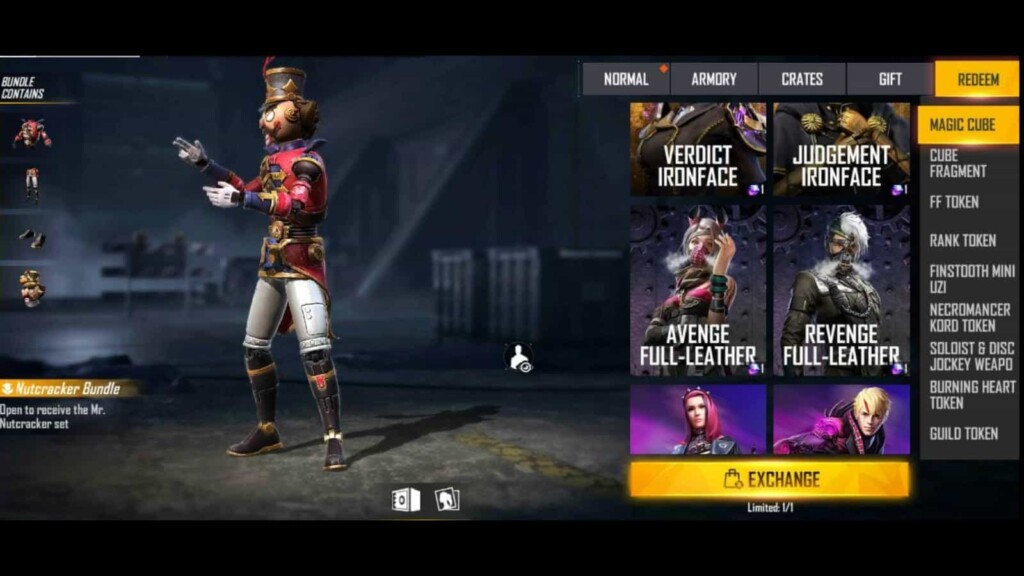 How to Unlock Nutcracker Bundle and Star Gazer Bundle Using Free Fire Magic Cubes