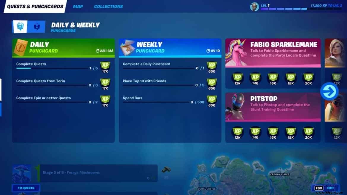 Fortnite Chapter 2 Season 8: Complete Guide to All Punchcard Quests