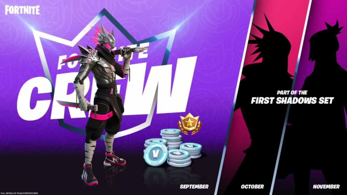 Fortnite First Shadows: Burning Wolf Headlines September Crew Pack in Season 8