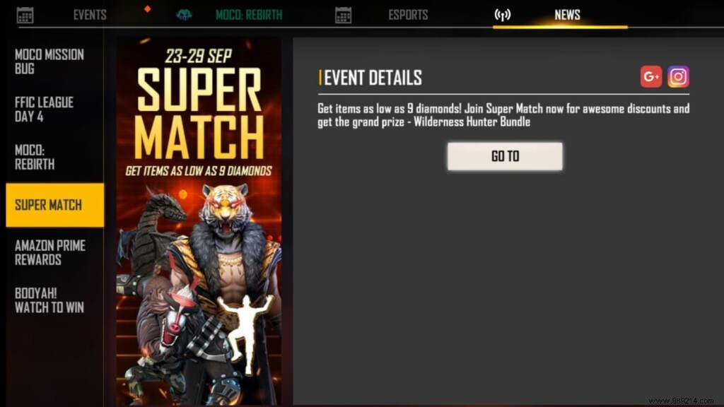 Garena Free Fire Super Match Event: Score Elite Pass, Bundles, Pets & More for Just 9 Diamonds