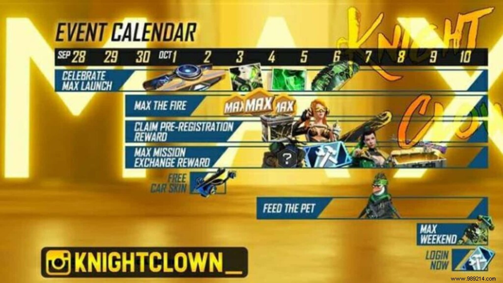 Leaked Free Fire Max Event Schedule: Dates and Rewards Ahead of Launch