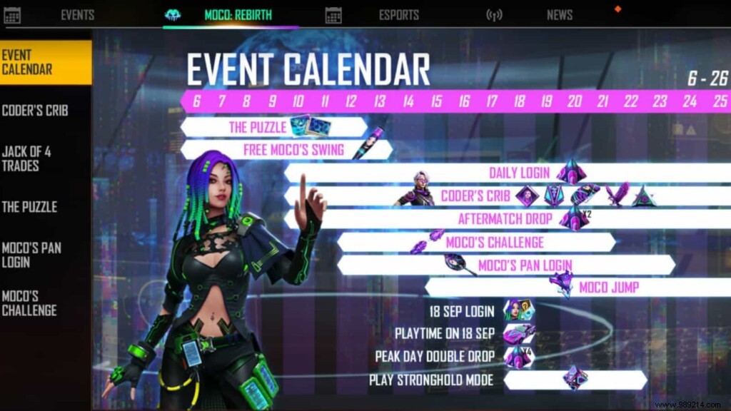 Free Fire Moco Rebirth Event: Claim Free Moco Character and Exclusive Rewards Guide