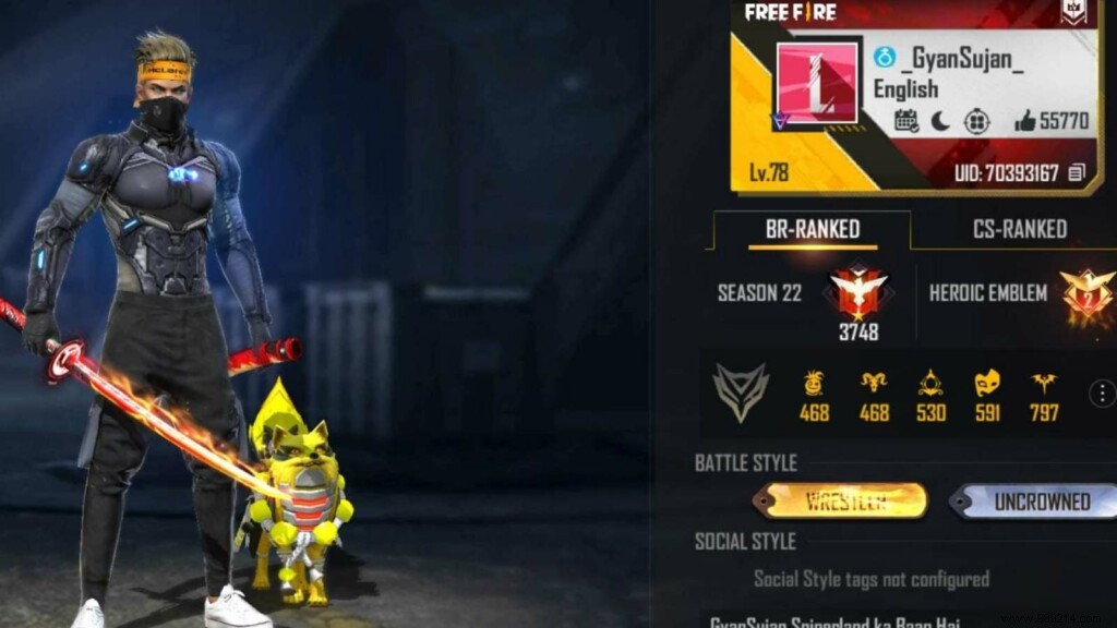 Gyan Gaming (Gyan Sujan) Free Fire ID, Lifetime & Ranked Stats, KD Ratio, YouTube Earnings, Discord & More (September 2021)