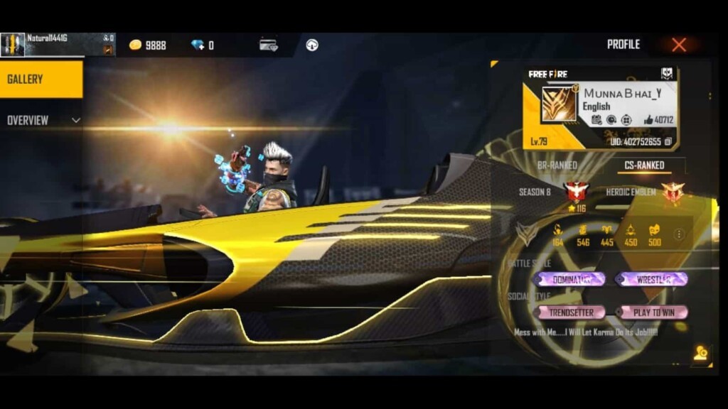 Munna Bhai Gaming Free Fire ID, Stats, Headshot Rate & Monthly Earnings Revealed (September 2021)