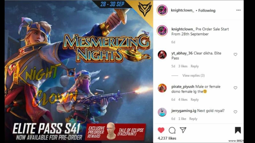 Free Fire Elite Pass Season 41: October Rewards, Spellbinding Nights Theme, Release Date & More