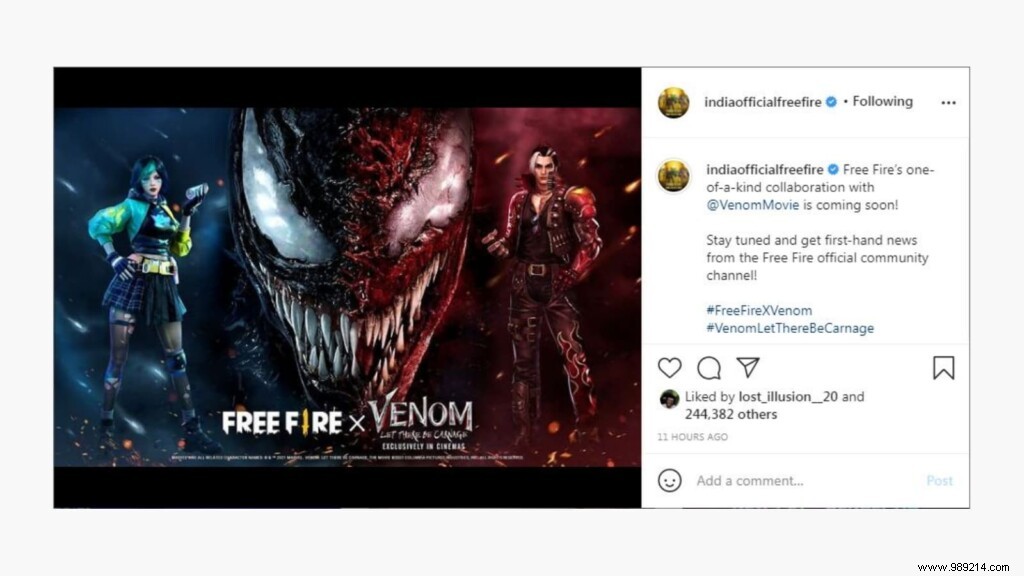 Garena Free Fire x Venom: Let There Be Carnage Collaboration Teased – Expected Rewards Revealed