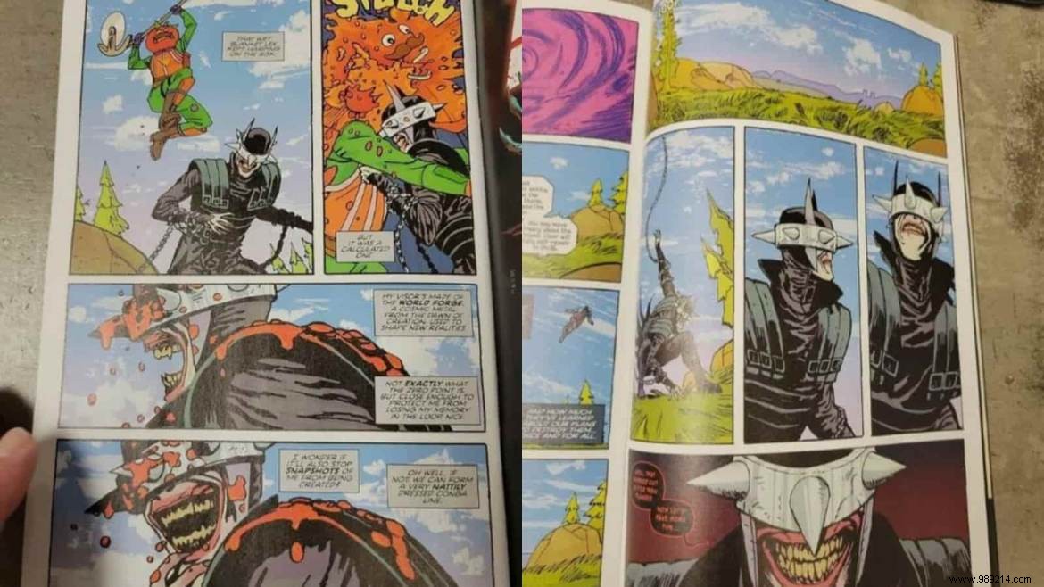 The Batman Who Laughs Brutally Defeats Fortnite s Tomatohead in Season 8 Crossover Comic