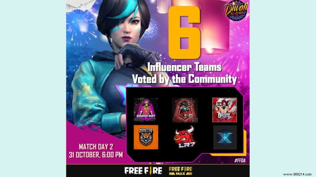 Free Fire Diwali All Stars 2021: Invited Teams, Format, and Schedule