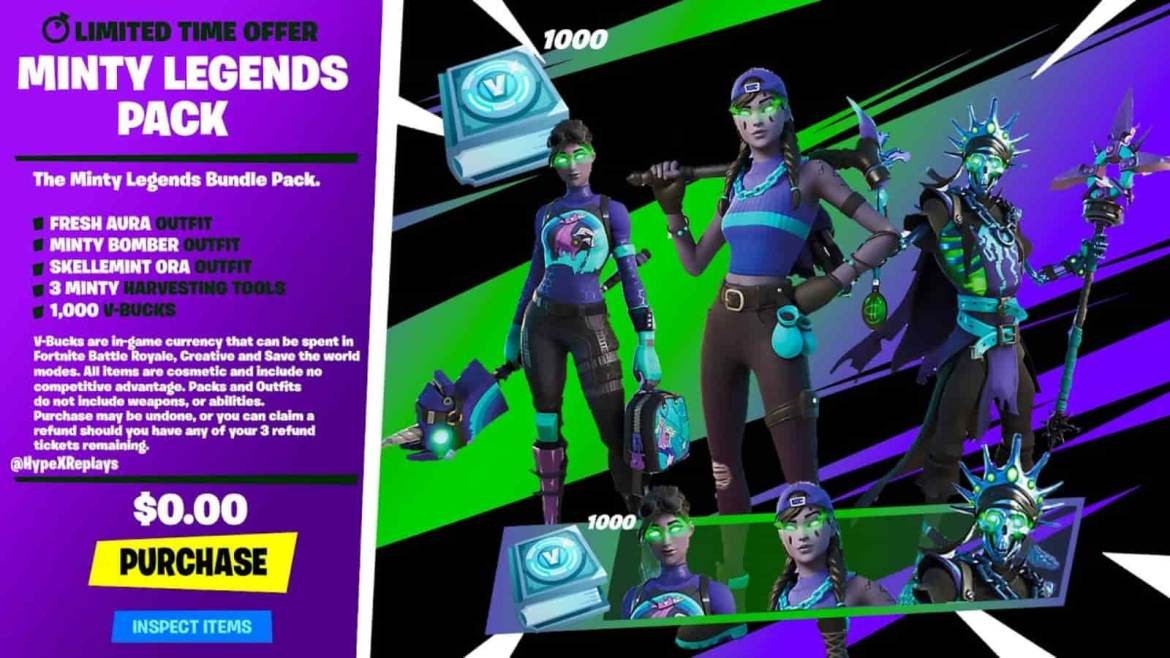 Fortnite Minty Legends Pack: Release Date, Season 8 Outfits, and Bundle Details