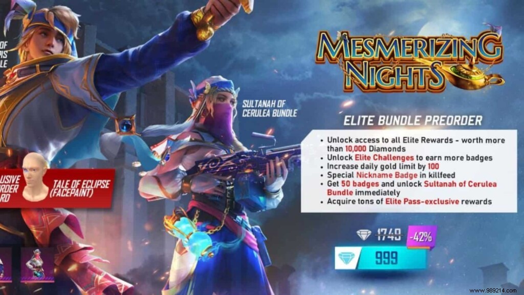 How to Pre-Order Free Fire Elite Pass Season 41 and Claim Free Tale of Eclipse Facepaint