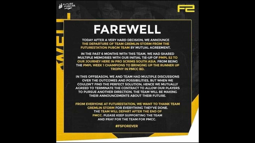Future Station Esports Disbands PUBG Mobile Roster After Competitive Runs in Bangladesh and South Asia