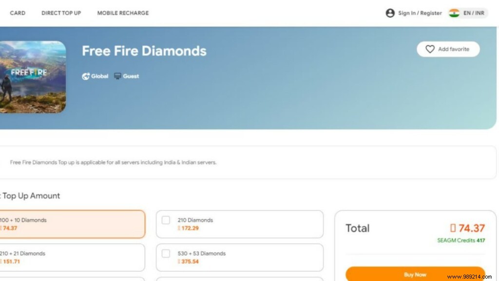 How to Top Up Free Fire Diamonds on SEAGM: Secure Recharges with 3% Cashback