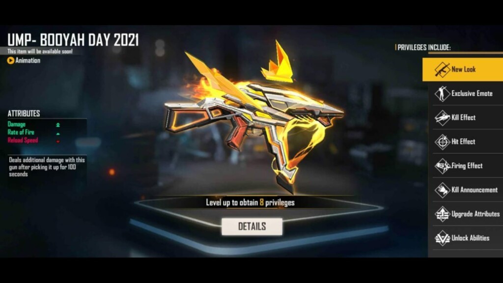 Free Fire UMP Booyah Day 2021 Evo Gun: Full Stats, Features & Upgrade Guide