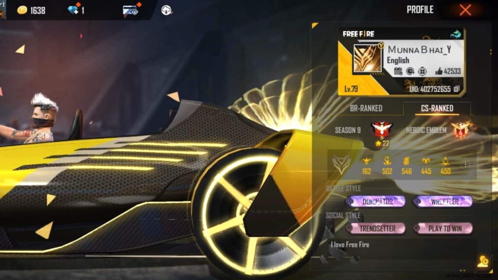 Munna Bhai Gaming Free Fire ID, Lifetime Stats, K/D Ratios, YouTube Earnings & More (October 2021)