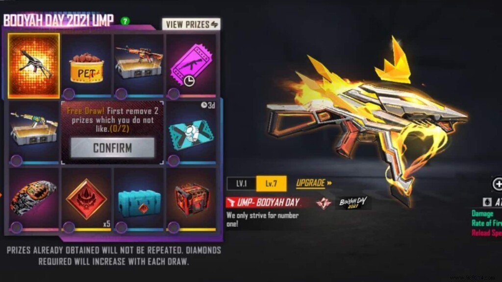 How to Claim UMP Booyah Day 2021 Evo Gun in Free Fire Faded Wheel Event