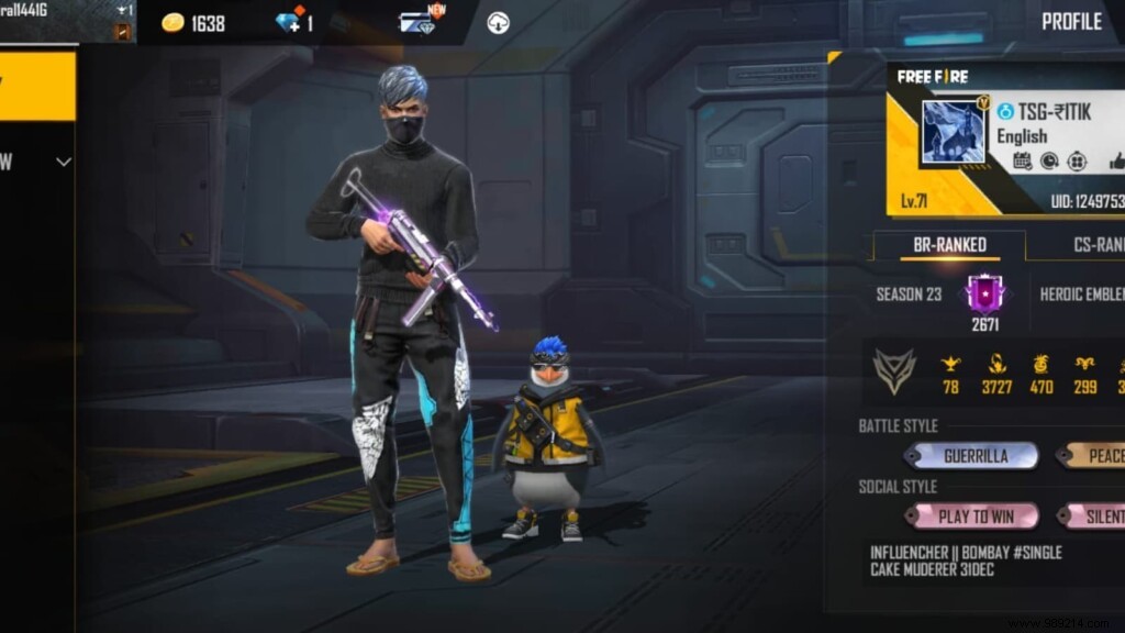 TSG Ritik Free Fire ID, Stats, Headshot Rates, YouTube Earnings & More (October 2021)