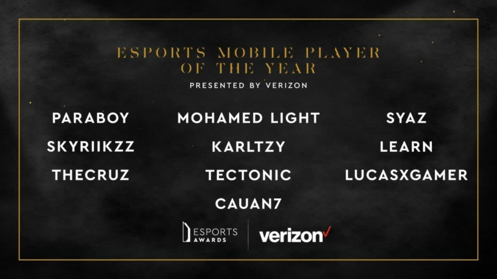 PUBG Mobile Star Paraboy Claims Esports Mobile Player of the Year at 2021 Esports Awards