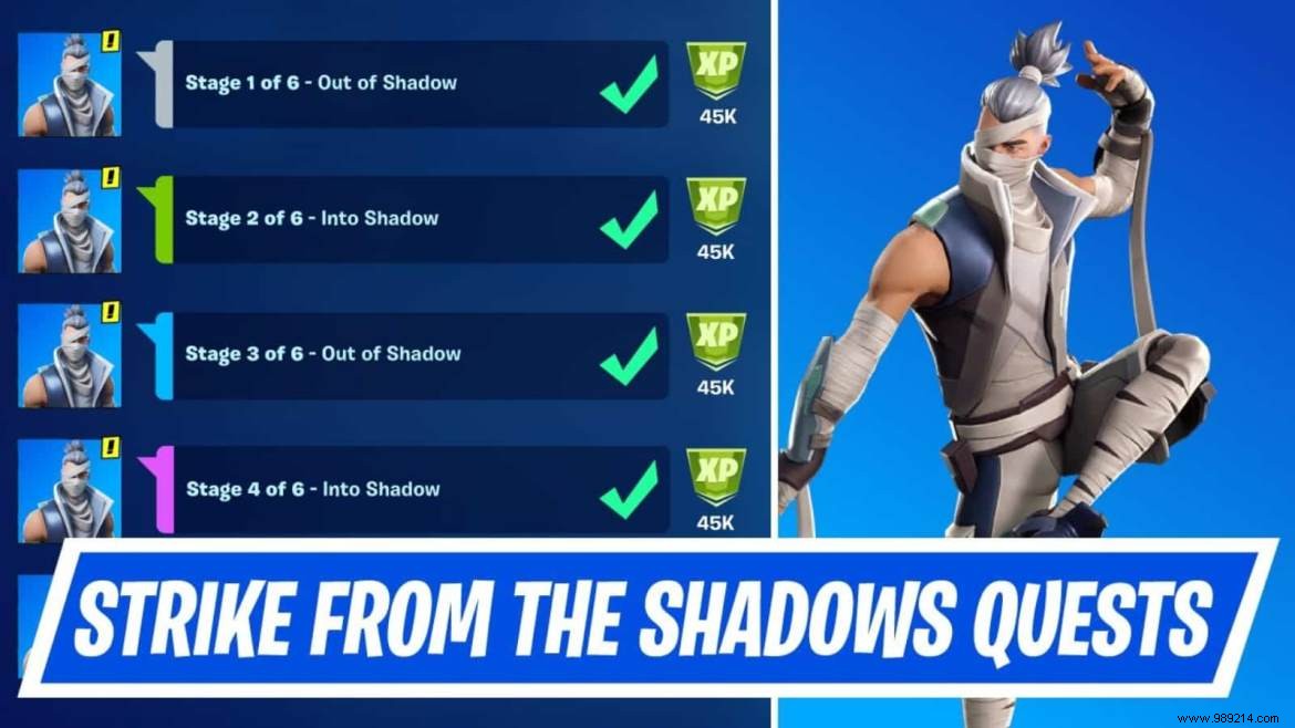 Fortnite Chapter 2 Season 8: How to Complete Strike From The Shadows Punchcard Quests