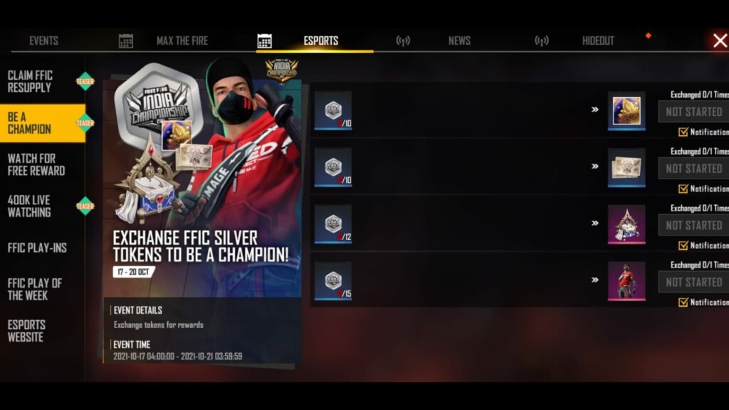 How to Claim the Crimson Parkour Bundle for Free in Free Fire: 2021 FFIC Event Guide