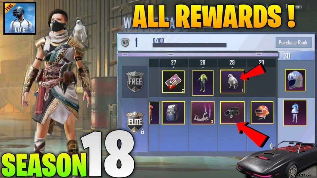 PUBG Mobile Season 18 Royal Pass Rewards: Full List from RP Level 1 to 100