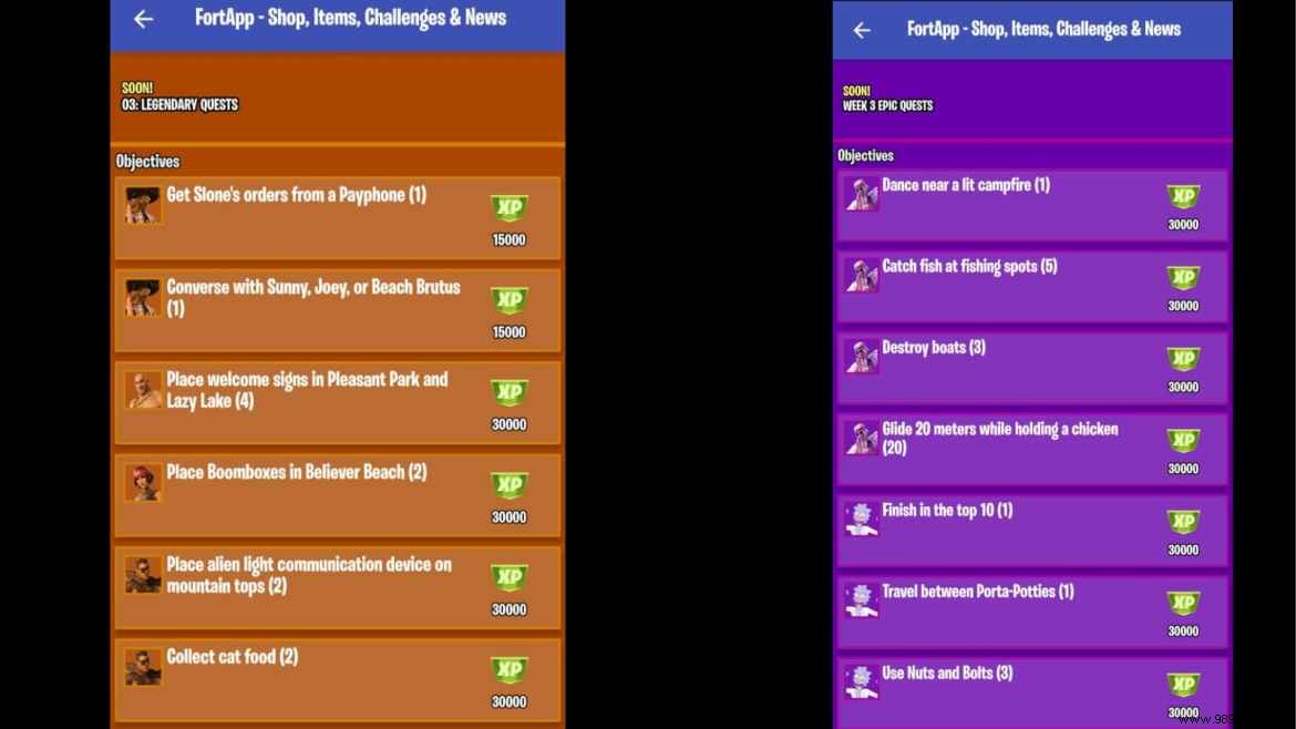 Fortnite Chapter 2 Season 7 Week 3: Epic and Legendary Challenges Guide