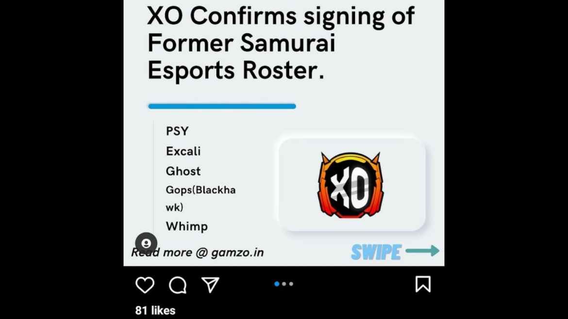Esports XO Officially Acquires Samurai Esports Valorant Roster