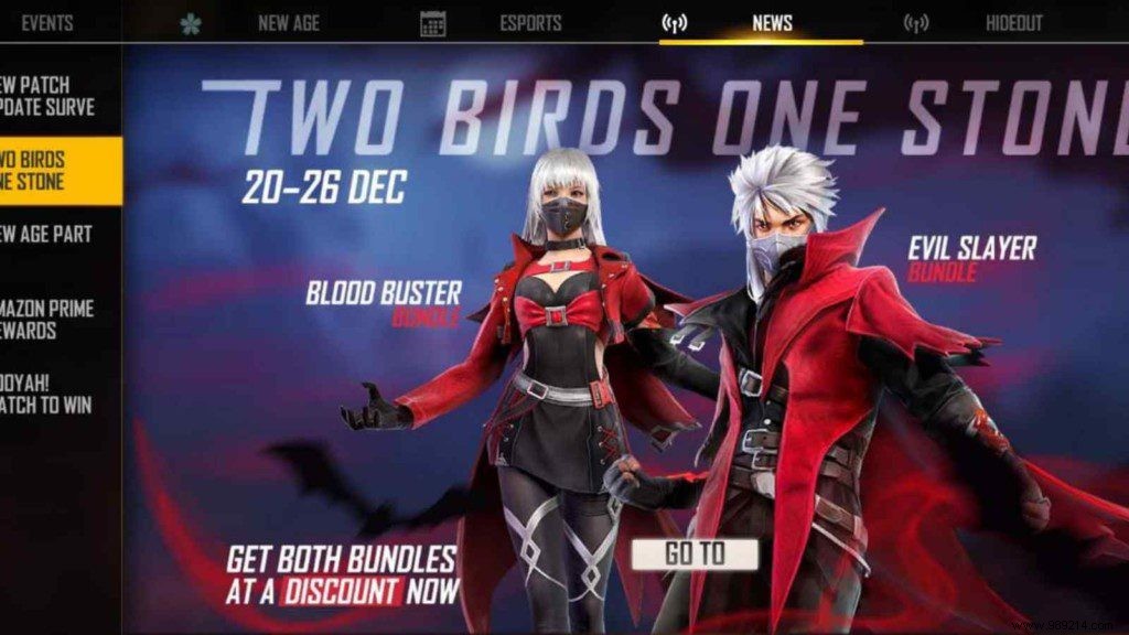 How to Claim Evil Slayer and Bloodbreaker Bundles in Free Fire s Two Birds One Stone Event
